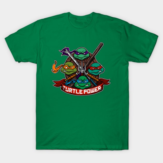 Turtle Power T-Shirt by juanotron